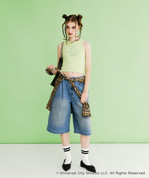 SENSE OF PLACE by URBAN RESEARCH（センスオブプレイスバイアーバンリサーチ）の「『別注』WICKED×SENSE OF PLACE　タンクトップ（タンクトップ・レディース・GREEN/PINK/GRAY・one）」の18枚目の写真