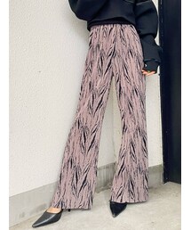 GYDA | セブラパターン楊柳プリーツパンツ(その他パンツ)