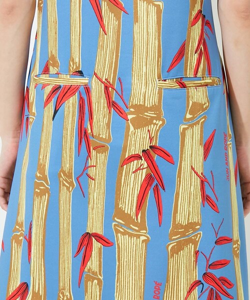 ROPE'（ロペ）の「【UV】【吸水速乾】バンブー柄プリントノースリーブワンピース（ワンピース・レディース・ブラック/ブルー・L/M/S）」の17枚目の写真