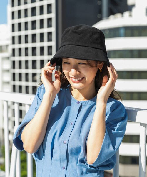 SENSE OF PLACE by URBAN RESEARCH(センスオブプレイスバイアーバンリサーチ)の「コットンツイルリボンバケットハット(ハット・レディース・IVORY/BLACK・One/one)」の22枚目の写真