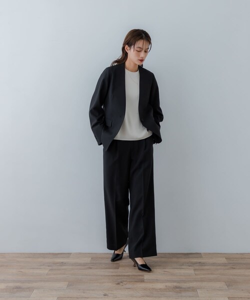 URBAN RESEARCH（アーバンリサーチ）の「『2サイズ展開』ノーカラージャケット（ノーカラージャケット・レディース・BEIGE/BLACK/NAVY・36/38）」の19枚目の写真