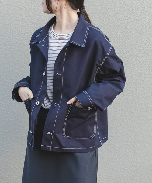 URBAN RESEARCH DOORS（アーバンリサーチドアーズ）の「FORK&SPOON　PEダックジャケット（カバーオール・レディース・NAVY/IVORY・1）」の17枚目の写真
