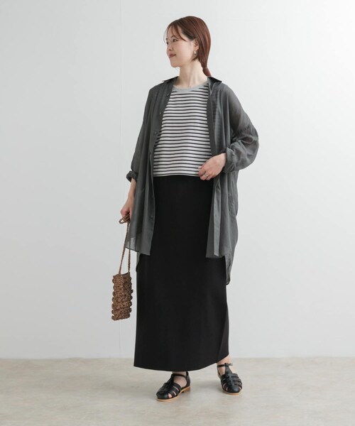 URBAN RESEARCH DOORS(アーバンリサーチドアーズ)の「リネン混ニットストレートスカート(スカート・レディース・BLACK/CHARCOAL・M)」の14枚目の写真