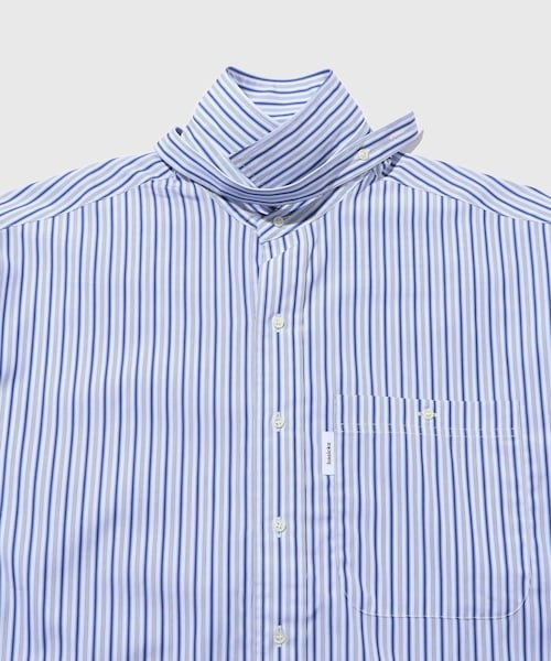 ADAM ET ROPE'(アダムエロペ)の「【BASICKS/ベイシックス】2way Thomas Mason Shirt(シャツ/ブラウス・メンズ・ブルー系/サックス・S)」の6枚目の写真