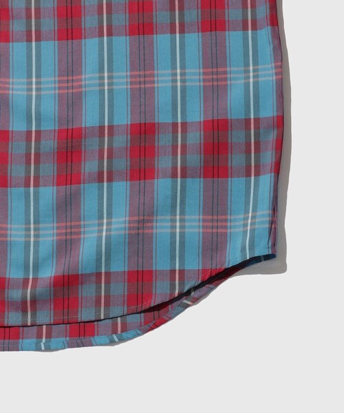 ADAM ET ROPE'(アダムエロペ)の「【AURALEE/オーラリー】HIGH TWIST COTTON SILK CHECK SHIRT(シャツ/ブラウス・メンズ・ブルー系/ピンク・3/4/5)」の12枚目の写真