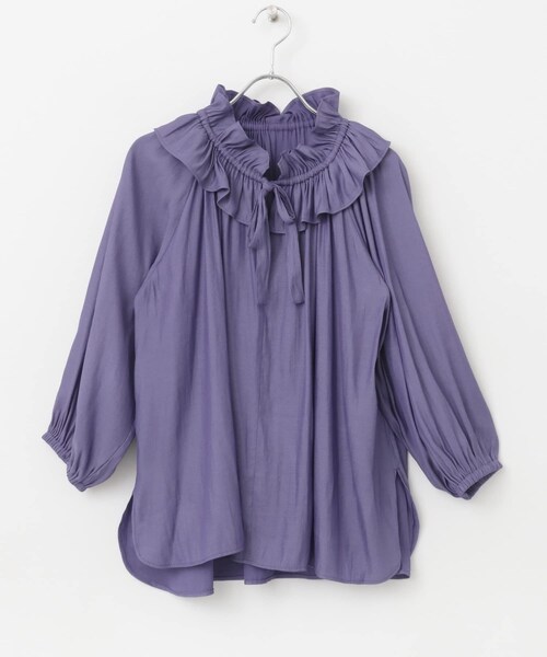 URBAN RESEARCH ROSSO（アーバンリサーチロッソ）の「フリルギャザーブラウス（シャツ/ブラウス・レディース・grape/ivory・FREE）」の19枚目の写真