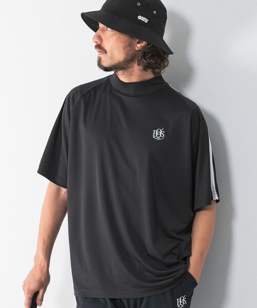URBAN RESEARCH Sonny Label（アーバンリサーチサニーレーベル）の「OOPS　吸水速乾ラインモックネックTシャツ（Tシャツ/カットソー・メンズ・OFF/BLACK/DARK NAVY・M/L/XL）」の12枚目の写真