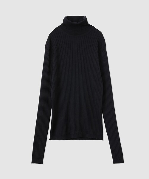 ROPE'(ロペ)の「JOHN SMEDLEY別注 RIB TURTLE(ジョンスメドレー別注/リブタートルニット)(ニット/セーター・レディース・ブラック/チャコール/ライトグレー/ベージュ/ワイン・36/38)」の5枚目の写真