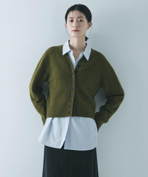 URBAN RESEARCH（アーバンリサーチ）の「カシミヤ強縮Vネックカーディガン（カーディガン/ボレロ・レディース・TOP BROWN/KHAKI・FREE）」の20枚目の写真
