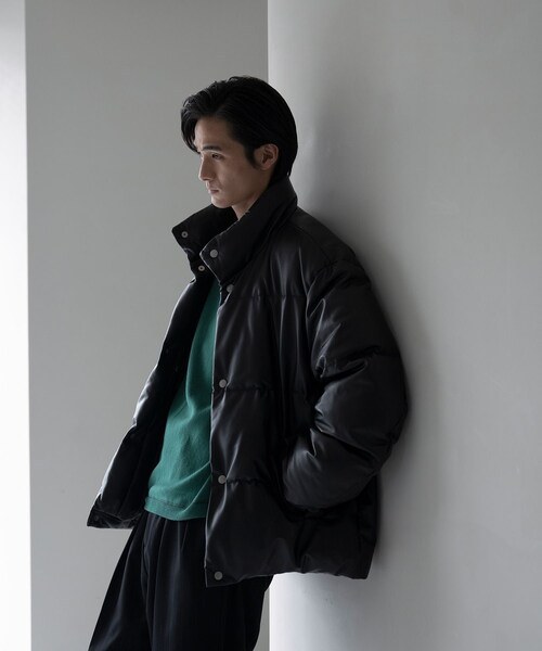 ADAM ET ROPE'(アダムエロペ)の「《別注》【AVIREX for ADAM ET ROPE'】レザーダウンジャケット(ダウンジャケット/コート・メンズ・ブラック・L/M/S)」の6枚目の写真