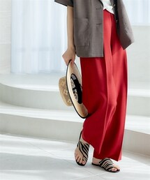 miclat | 大きいサイズ　麻調合繊カラーパンツ　miclat(その他パンツ)