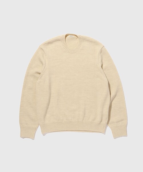 【PURLAM/プラム】Low-gauge Plain St Crewneck