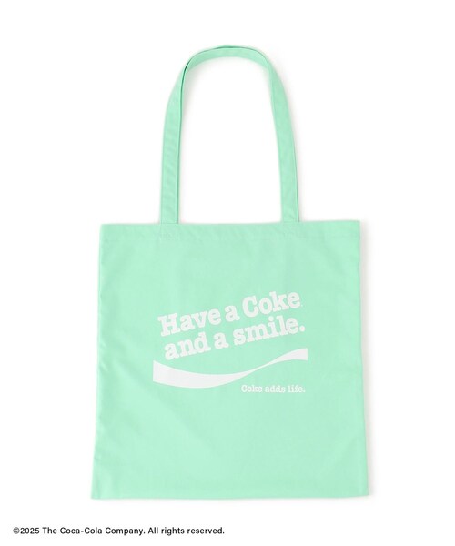ROPE' PICNIC（ロペピクニック）の「【Coca-Cola】ロゴプリントトートバッグ（トートバッグ・レディース・ライトグリーン/レッド・F）」の7枚目の写真