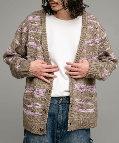 URBAN RESEARCH Sonny Label（アーバンリサーチサニーレーベル）の「ウール混スペースダイニットカーディガン（カーディガン/ボレロ・メンズ・ブラック/ネイビー/ベージュ・M/L）」の21枚目の写真