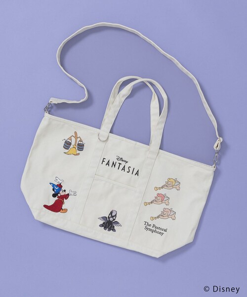URBAN RESEARCH(アーバンリサーチ)の「別注/Disney/キャンバスバッグ(トートバッグ・レディース・NATURAL/NAVY・Free)」の4枚目の写真