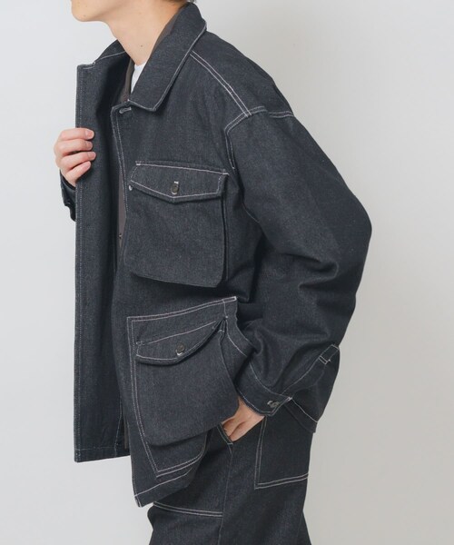 ITEMS URBANRESEARCH（アイテムズ アーバンリサーチ）の「デニム カバーオール（カバーオール・メンズ・BLK/NVY/BLU・M/L）」の8枚目の写真
