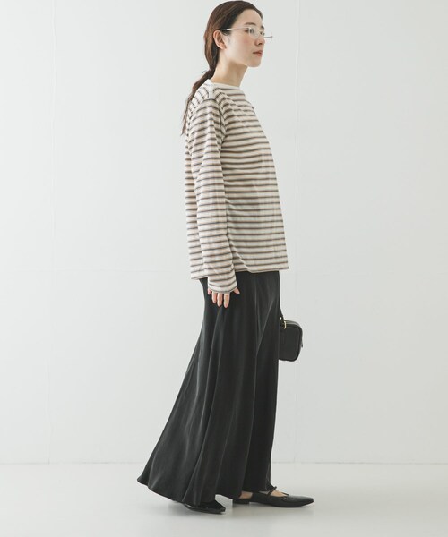 URBAN RESEARCH(アーバンリサーチ)の「マルチボーダー2WAYカットソー(Tシャツ/カットソー・レディース・RED/BEIGE/OFF WHITE・Free)」の10枚目の写真