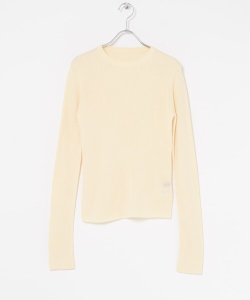 URBAN RESEARCH ROSSO（アーバンリサーチロッソ）の「シルク混リブデザインニット（ニット/セーター・レディース・WHITE/CREAM/GRAY/D/NAVY・FREE）」の12枚目の写真