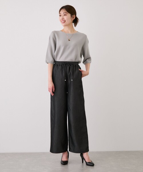 Jayro(ジャイロ)の「デニムワイドパンツ(デニムパンツ・レディース・ブラック/ネイビー/サックス・F)」の10枚目の写真