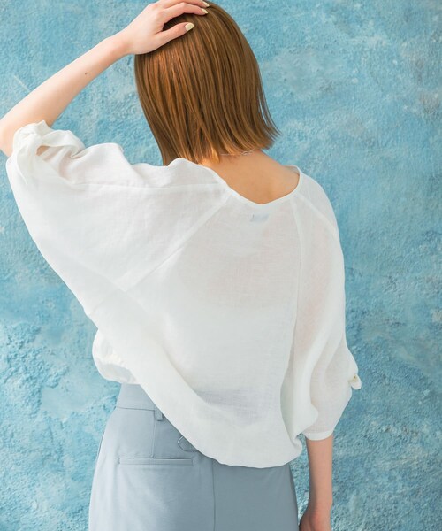 URBAN RESEARCH ROSSO（アーバンリサーチロッソ）の「リボンスリーブプルオーバー（シャツ/ブラウス・レディース・L/MINT/SHELL WT/PINK/D/NAVY・FREE）」の12枚目の写真