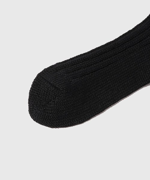 ADAM ET ROPE'(アダムエロペ)の「【BATONER/バトナー】LINEN SOCKS(ソックス/靴下・メンズ・ブラック/ホワイト・F)」の7枚目の写真