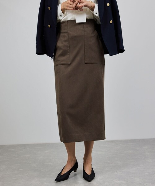 ROPE'（ロペ）の「[美人スカート]スエードポケット付きタイトスカート/イージーケア（スカート・レディース・ダークブラウン/ブルー/ベージュ・34/36/38/40）」の18枚目の写真