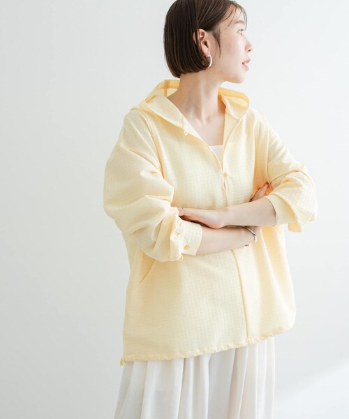 URBAN RESEARCH ROSSO（アーバンリサーチロッソ）の「F by ROSSO　サッカーストレッチアノラック（テーラードジャケット・レディース・CHECK/WHITE/YELLOW・FREE）」の17枚目の写真