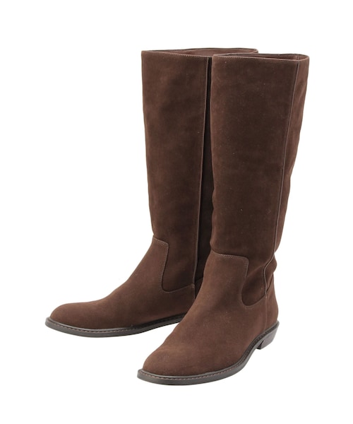 Ungrid（アングリッド）の「フェイクスウェードロングブーツ（ブーツ・レディース・ブラック/ブラウン・S/M/L）」の4枚目の写真