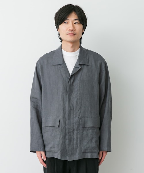 URBAN RESEARCH DOORS(アーバンリサーチドアーズ)の「STILL BY HAND リネンシャツカバーオール(カバーオール・メンズ・TAUPE/BLACK/BLUE GREY・46/48)」の12枚目の写真