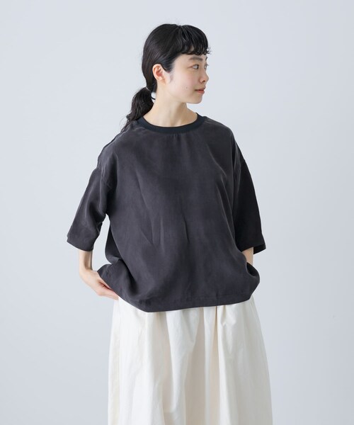 かぐれ（カグレ）の「キュプラプルオーバー（Tシャツ/カットソー・レディース・IVORY/NAVY/CHARCOAL・FREE）」の15枚目の写真