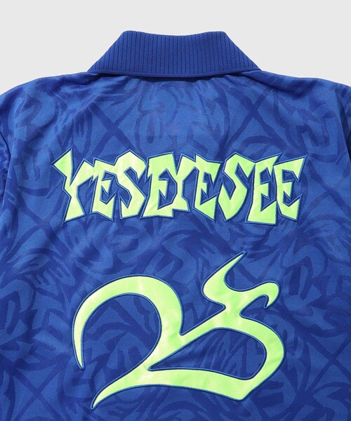 ADAM ET ROPE'（アダムエロペ）の「【YESEYESEE/イエスアイシー】Y.E.S Jacquard Football tee（ポロシャツ・メンズ・ブラック/ブルー・L/M）」の8枚目の写真