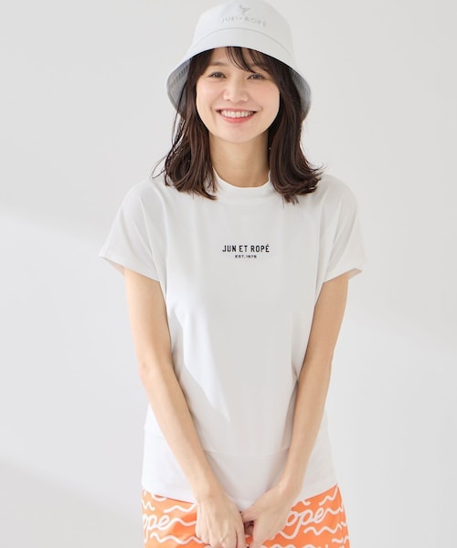 ROPE'（ロペ）の「ウェーブグラフィックプルオーバー/UV・吸水速乾（Tシャツ/カットソー・レディース・ブラック/ホワイト/ターコイズ・L/M/S/XL）」の4枚目の写真