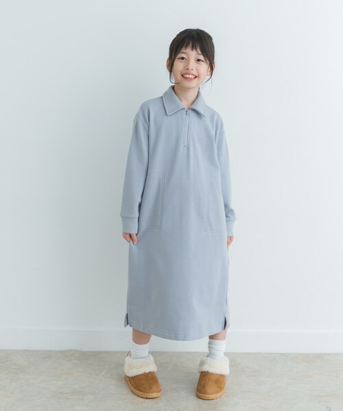 URBAN RESEARCH DOORS(アーバンリサーチドアーズ)の「『WEB/一部店舗限定サイズ』裏毛ハーフジップワンピース(KIDS)(ワンピース・キッズ・OATMEAL/BLUEGRAY・105/120/135/150)」の17枚目の写真