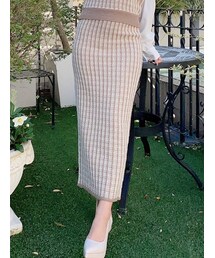 RESEXXY | ツイードニットタイトスカート【セットアップ着用可能】(スカート)