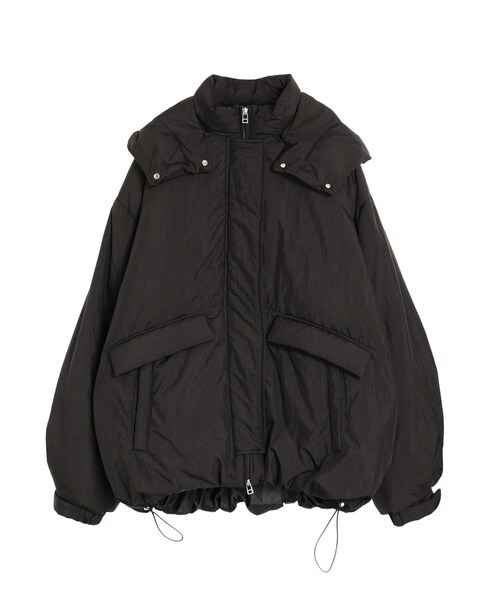 ELENDEEK（エレンディーク）の「OVER FORM DOWN CT（ダウンジャケット/コート・レディース・アイボリー/ライトグレー/ブラック・F）」の6枚目の写真