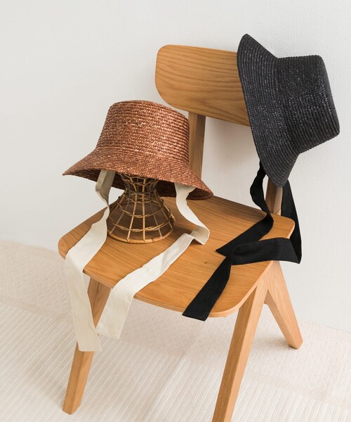 URBAN RESEARCH DOORS（アーバンリサーチドアーズ）の「リボン麦わら帽子（ハット・レディース・BLACK/BROWN・one）」の7枚目の写真