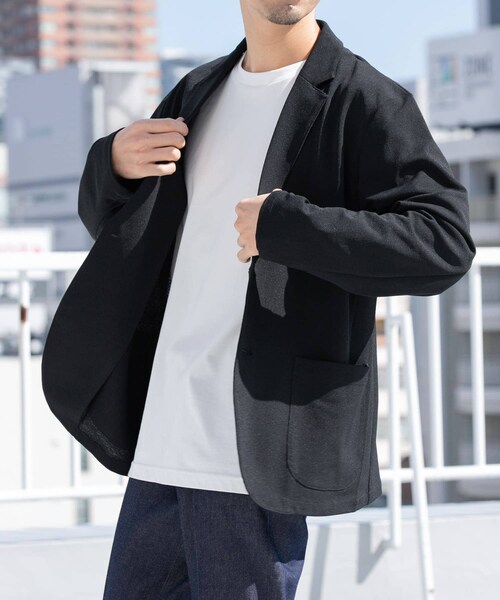 URBAN RESEARCH ROSSO（アーバンリサーチロッソ）の「『WEB限定』『セットアップ対応/XLサイズあり』コンフォータブルドライジャケット（テーラードジャケット・メンズ・NAVY/CHARCOAL/BLACK・S/M/L/XL）」の11枚目の写真