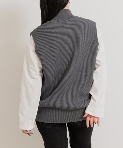 THE GOODLAND MARKET（ザグッドランドマーケット）の「米富繊維　MERCERIZED COTTON RIB VEST（ベスト・メンズ・40IVORY/12GRAY/24ORANGE・1/3）」の19枚目の写真