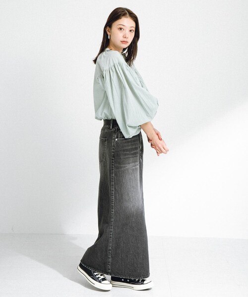 URBAN RESEARCH Sonny Label（アーバンリサーチサニーレーベル）の「Aラインデニムスカート（デニムスカート・レディース・インディゴ/ブラック・36/38）」の11枚目の写真