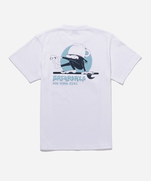 Saturdays NYC(サタデーズ ニューヨークシティ )の「Morning Joe x Saturdays NYC SS Tee(Tシャツ/カットソー・レディース・ブラック/ホワイト・L/M/S/XL/XXL)」の1枚目の写真