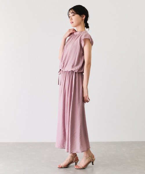 Jayro（ジャイロ）の「レーヨンナイロンオーガン袖フリルワンピース（ワンピース・レディース・ブラック/オフホワイト/ブルー/ピンク・M）」の22枚目の写真