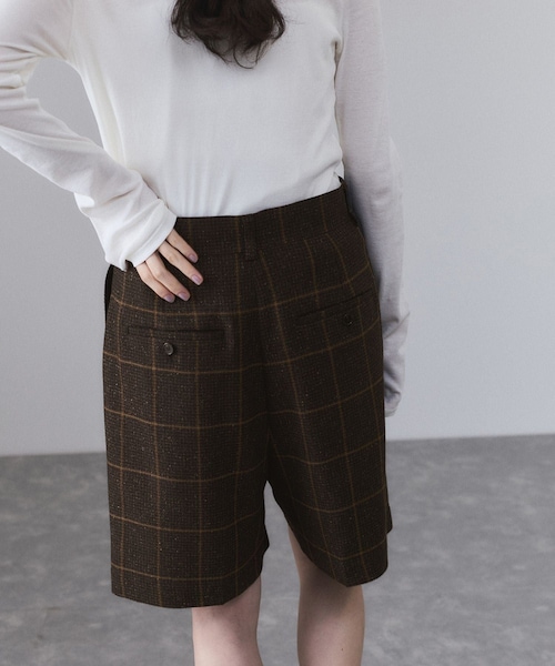 ADAM ET ROPE'（アダムエロペ）の「ツイード＆チェックショートパンツ（その他パンツ・レディース・グレー/ブラウン・36/38）」の14枚目の写真