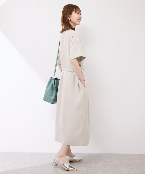 ROPE' PICNIC(ロペピクニック)の「サックワンピース(ワンピース・レディース・ダークブラウン/ベージュ系/ネイビー・36/38)」の15枚目の写真