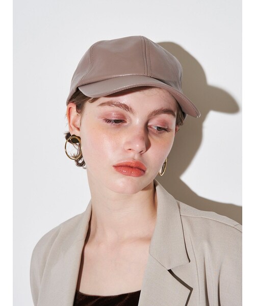 ELENDEEK（エレンディーク）の「FAKE LEATHER CAP（キャップ・レディース・グレー/ブラック/モカ・F）」の11枚目の写真