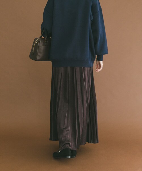 ITEMS URBANRESEARCH（アイテムズ アーバンリサーチ）の「サテンプリーツスカート（スカート・レディース・CHA/BRN/P.BEG・FREE）」の7枚目の写真