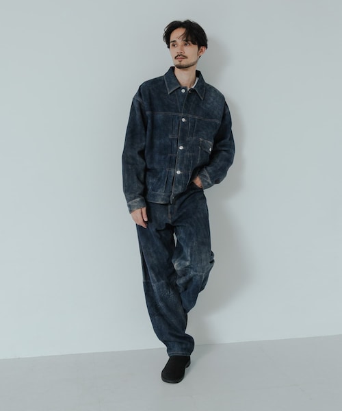 URBAN RESEARCH（アーバンリサーチ）の「『別注』SEVEN BY SEVEN×URBAN RESEARCH　LEATHER WIDE PANTS（その他パンツ・メンズ・BLACK/NAVY・M/L）」の20枚目の写真