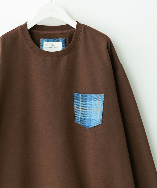 URBAN RESEARCH Sonny Label（アーバンリサーチサニーレーベル）の「HARRIS TWEEDポケットスウェットプルオーバー（スウェット・メンズ・オフ/チャコール/ブラック/ブラウン・M/L）」の4枚目の写真