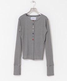 NOMARHYTHM TEXTILE　MULTI BUTTON RIB CARDIGAN