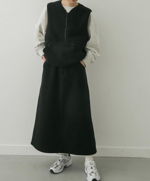 URBAN RESEARCH DOORS(アーバンリサーチドアーズ)の「『別注』Snow Peak Apparel×DOORS ThermalBoa FleeceVest(ベスト・レディース・グレー/ブラック・FREE)」の13枚目の写真