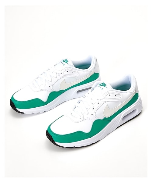 ホワイト/グリーンスニーカー 24センチ nissen（ニッセン）の「NIKE（ナイキ） スニーカー エアマックス